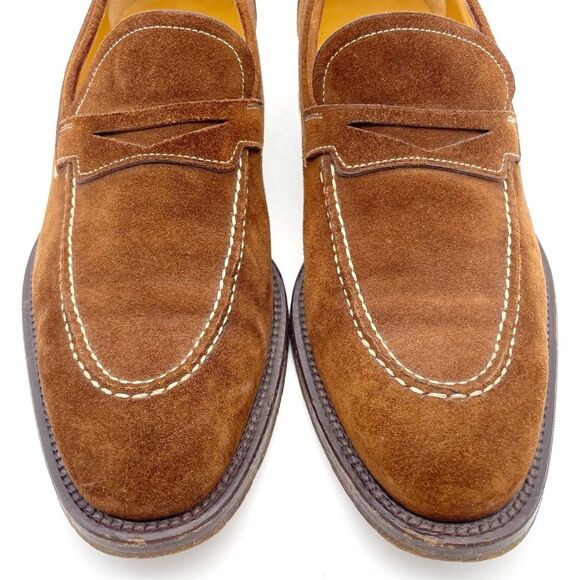 Bruno Magli Cipro Brown Suede Penny Loafers Mens Sz 7.5 Italy Classic Dress Shoe main image 16